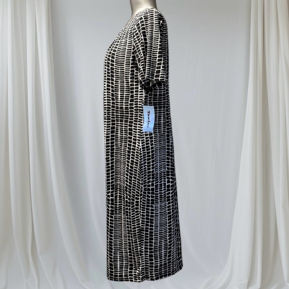 🆕Black and White Sheath Midi Dress - Picture 6 of 13